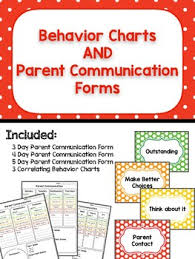 behavior chart parent communication form