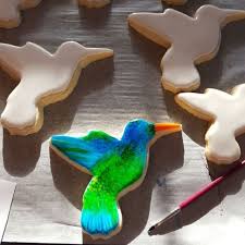 Painting Lots Of Hummingbirds Gonna Be A Long Night Watercolor Cookies Cookie Decorating Animal Decorated Cookies