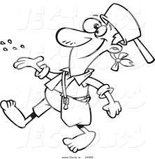 Download and print these johnny appleseed coloring pages for free. Vector Of A Cartoon Johnny Appleseed Tossing Seeds Outlined Coloring Page By Toonaday 24980