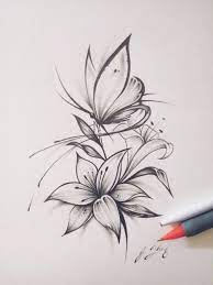 Beautiful pencil sketch of female figure lying on back: 35 Easy Pencil Drawings Of Flowers For Inspiration Buzz Hippy