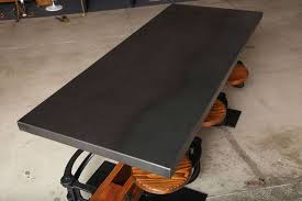 Receive our new catalog with all the latest in the styles and prices you're looking for. Steel Top Swing Out Seat Industrial Dining Table Vintage Industrial By Get Back Inc