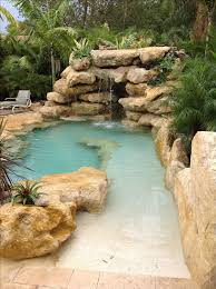 Sandeingang Zu Unserem Neuesten Tropischen Pool Aus Naturstein 2019 Sandeingang Zu Unserem Tropical Pool Landscaping Pool Landscaping Natural Swimming Pools