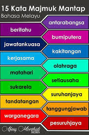Kata majemuk adalah gabungan dua kata (morfem) dasar yang pada akhirnya memiliki makna khusus untuk kata majemuk, perluasan tidak bisa diberikan pada satu kata saja, namun harus 3. Kata Majmuk Education Quiz Quizizz
