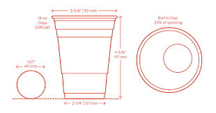 The answer, which is 16, tells you that there are 16 ounces in 2 cups. Beer Pong Cups Dimensions Drawings Dimensions Com