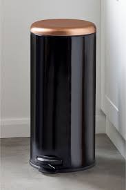 Black And Copper Kitchen Next Kitchen Pedal Bin Black In 2020 Copper Kitchen Accessories Black And Copper Kitchen Copper Kitchen