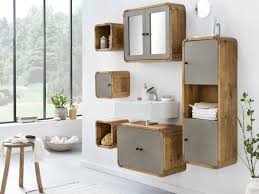 Badmobel Dingle Von Woodkings Bad Spiegelschrank Schrank Betonoptik Grau Betonmob Badezimmer Aufbewahrungssysteme Regal Mit Turen Waschbeckenunterschrank