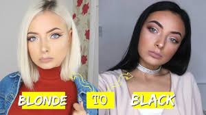 If you have bleached hair, and are considering dying it black, this article was written just for you. I Dyed My Hair From Bleach Blonde To Black Youtube