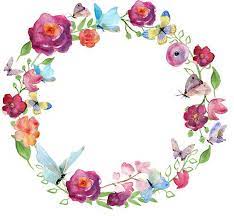 Flowers And Butterflies Clipart Watercolor Wreath Printable Wreath Watercolor Butterflies Wreath With Butterfly Coroa De Flores Png Moldura De Flores Vetores Florais