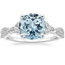 Platinum Aquamarine Luxe Entwined Celtic Love Knot Diamond Ring In 2020 Celtic Wedding Rings Aquamarine Engagement Ring Vintage Aquamarine Engagement Ring