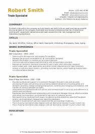 Inventory specialist job description resume elegant. Trade Specialist Resume Samples Qwikresume