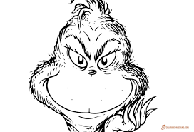 Mr grinch coloring sheets grinch face coloring pages kids. Printable Christmas Coloring Pages Printable Grinch Face Novocom Top