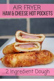 Air Fryer Ham Cheese Hot Pockets With 2 Ingredient Dough Recipe Air Fryer Recipes Healthy Air Fryer Dinner Recipes Air Fryer Recipes Easy
