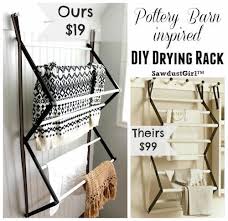 A drying rack made all by yourself on the cheap. Hanging Drying Rack Sawdust Girl