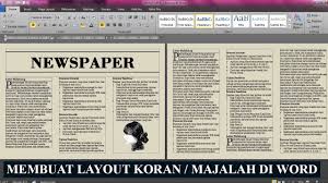 Cara Membuat Layout Koran Atau Majalah Dengan Ms Word Youtube