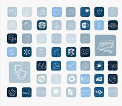 Ios 14 App Icons 127 Ios14 Blue Aesthetic Navy Blue App Covers Icons Bundle Ios14 App Covers Ios 14 Iphone Aesthetic Themes App Icon Ios App Iphone Iphone App Layout
