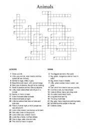 With these 10 sites, you can find free easy crosswords to print, puzzles, and other resources to keep you bus. Animals Crossword Puzzle Esl Worksheet By Zeloun