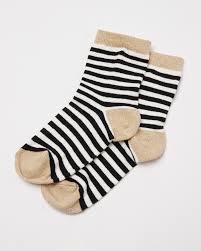 White, black, blue, red, pink, green, purple, gray Striped Black White Ankle Socks Oliver Bonas