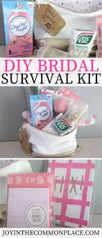 How To Arrange A Bridal Survival Kit Bridal Survival Kit Diy Bridal Shower Gifts Bridal Shower Gifts For Bride