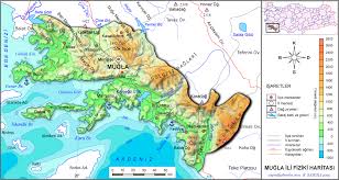 Yeni deprem haritasında aralarında adana; Mugla Fiziki Haritasi Harita Haritalar Fiziki Cografya