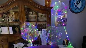 Floating flower and greenery sculptures right in the pool. 4 Pcs Led Light Up Balloons Multicolored F Decoration 18 Inch Transparent Unboxing And Instructions Youtube