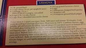 Make With 3 Lbs Meat Double The Cheese Add Can Of Diced Tomatoes And Tomato Sauce Lasagna Recipe On Box Summer Grilling Recipes Lasagna Recipe