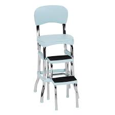 Can you believe that it is already july!! Cosco Stylaire Retro Chair 2 Step Step Stool With Pull Out Steps 7 Ft 11in Max Reach 200 Lb Weight Capacity Steel And Vinyl Teal One Pack Walmart Com Walmart Com
