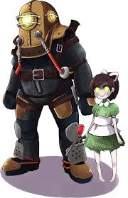 Bioshock Big Daddy And Little Sister Drawing Big Daddy And Little Sister By Ryotashi On Deviantart Big Daddy Little Sisters Bioshock