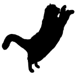 Download Fluffy Cat Silhouette Free Svg PSD Mockup Templates