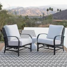 Belham Living Augusta Stationary Rocker Lounge Chairs Set Of 2 From Hayneedle Com Lounge Chair Outdoor Outdoor Dining Spaces Outdoor Rocking Chairs
