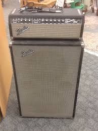 1966 Fender Dual Showman Head Matching Fender 2x15 Jbl D130f Speaker Cabinet Fender Vintage Guitars Guitar Amp Music Gear