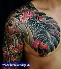 Maybe you would like to learn more about one of these? Hinh Xam Ca Chep Hoa Koi Tattoo Sleeve Koi Tattoo Design Chest Tattoo Japanese