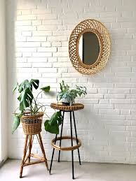 Mid Century Spiegel Rattan Spiegel Wandspiegel Korbspiegel Etsy Rattan Mirror Mirror Wall Rattan