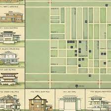 Map Of Frank Lloyd Wright Homes In Oak Park Evolution Of | Etsy