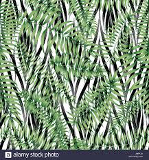 Download this beautiful seamless pattern with hibiscus frangipani and palm leaves vector illustration now. Seamless Watercolor Pattern Of Tropical Leaves Aloha Jungle Illustration Hand Painted Palm Leaf Texture With Tropic Summer Time Used As Background Stock Photo Alamy