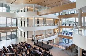 Northwestern Opens New Kellogg Global Hub At Its Evanston Campus Curbed Chicagoclockmenumore Arrow The 415 000 Square Foot Lakefront Facility Was Designed W
