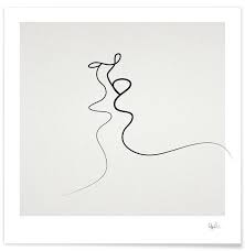 Check spelling or type a new query. Kiss Line Drawing Poster Juniqe