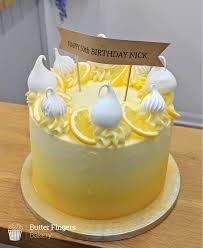 Butter Fingers Bakery Tasty Homemade Cakes Baked Freshly In Matlock Lemon Birthday Cakes Homemade Cakes Lemon Meringue Cake