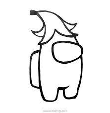 Now it's time for you to add the life to her! Among Us Coloring Pages Banana On Head Abstraktnye Raskraski Raskraski Detskie Raskraski