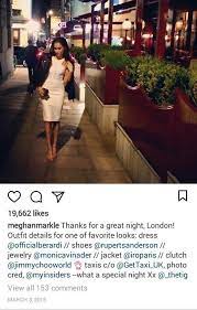 Meghan Markle S 9 Best Instagram Fashion Moments Dress Like A Duchess Meghan Markle Instagram Meghan Markle Outfits The Tig Meghan Markle