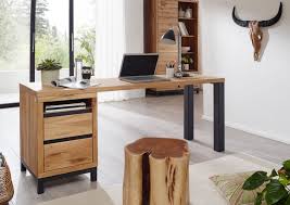 Modifizierte möbel mein kabel management am schreibtisch! Schreibtisch Wildeiche 150x55x76 Natur Geolt Villanders 140