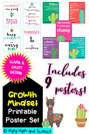 Science Fell In Love So I Tried To Prove It Poster Llama And Cactus Growth Mindset Printable Posters Classroom Decor Growth Mindset Printable Classroom Posters Posters Printable