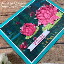 Fun shared with stampin' up! Stampin Up Sneak Peek Lovely Lily Pad Card Video Tutorial Lily Pads Stamping Up Cards Stampin Up Cards