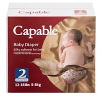 Capable Newborn Diapers Size 2, 105 Count, Triple Leak-Proof Baby Diapers,  Hypoallergenic Disposable Diapers with Wetness Indicator, Extra-Absorbent,  ...