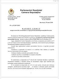 Proiectul de lege privind statutul personalului feroviar a fost adoptat, marți, de plenul camerei deputaților, a anunţat ministrul transporturilor, răzvan. Sindicatul Ctf Romania Facebook