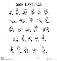 sign language chart stock illustration illustration of deaf