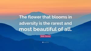 Quotes by famous people that will inspire you. Walt Disney Quote The Flower That Blooms In Adversity Is The Rarest And Most Beautiful Of