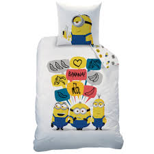 Check spelling or type a new query. Housse De Couette Minions Coton Banane 140x200cm 63x63cm Simbashop Nl