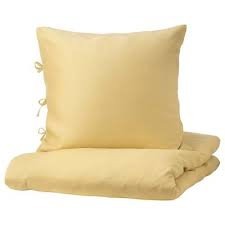 Puderviva Bettwascheset 2 Teilig Hellgelb 155x220 80x80 Cm Ikea Deutschland Housse De Couette Ikea Couette