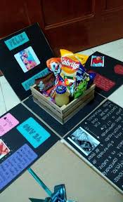 Caja Sorpresa De Feliz Aniversario Con Dulces Regalos Para Mi Novio Regalo Para Novia Manualidades Regalos Creativos Para Novio
