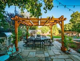 They are garden or yard structures that provide seating, shade. Pergola And Patio Cover Pictures Gallery Landscaping Network